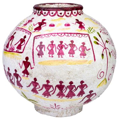 Vase Alexandra House Living Bois de manguier 37 x 40 x 37 cm