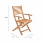 Chaise de jardin 57,5 x 56 x 90 cm (2 Unités)