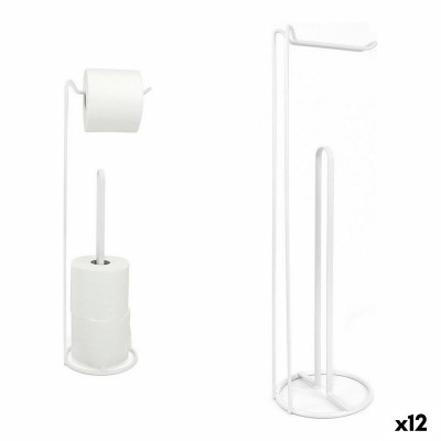 Porte-rouleaux pour Papier Toilette Confortime Blanc 15 x 15 x 54 cm (12 Unités)