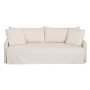 Canapé Convertible 200 x 94 x 86 cm Tissu Synthétique Crème