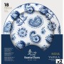 Assietes Santa Clara Noia 18 Pièces Porcelaine Ronde (2 Unités)