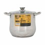 Pot with Glass Lid Quttin New Neron Steel 25,7 x 21,5 cm (4 Units)