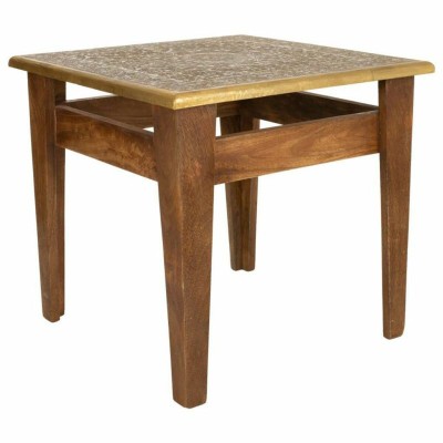 Centre Table Alexandra House Living Brown Gold Metal Mango wood 45 x 42 x 45 cm