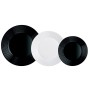 Tableware Luminarc 1900 White/Black Glass 18 Pieces