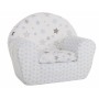 Fauteuil pour enfant Etoiles Blanc Gris 44 x 34 x 53 cm