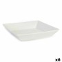 Saladier La Mediterránea Elite Blanc Céramique 21 x 21 x 4,5 cm (6 Unités) (21 x 21 x 4,5 cm)