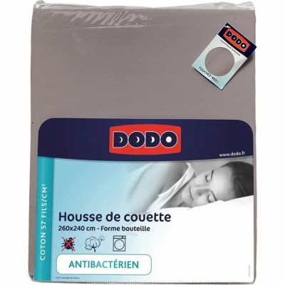 Housse de Couette DODO Antibactérien Taupe 260 x 240 cm