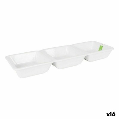 Bol La Mediterránea Yummy Apéritif Porcelaine Blanc 29,3 x 9,5 x 3,3 cm (16 Unités) (29,3 x 9,5 x 3,3 cm)