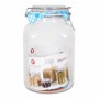 Glass Jar Borgonovo 33216 Hermetic Transparent 3,1 L 13 x 13 x 24 cm (6 Units)