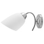 Wall Light Activejet NIKITA 1P Nikiel White nickel Metal Glass 60 W 220-240 V 26 x 12 x 12,5 cm 30 x 12 x 15 cm (1 Piece)