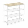 Shelves Confortime White Wood Metal 60 x 30 x 63,5 cm (3 Units)