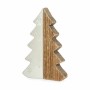 Figurine Décorative Sapin de Noël Blanc Naturel Bois Céramique 3 x 21 x 14 cm (6 Unités)