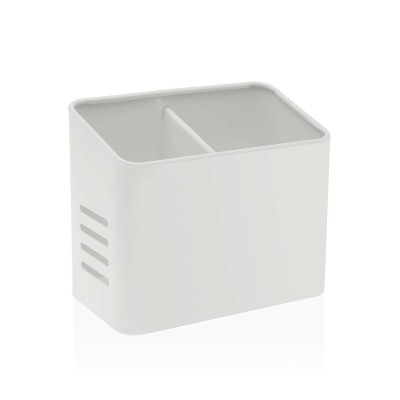 Range-couverts Versa Blanc Métal Acier 9,5 x 16 x 13,5 cm