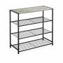 Shelves Confortime Black Metal 60 x 30 x 63,5 cm (3 Units)