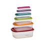 Set of 6 lunch boxes 5five Simply Smart polypropylene 300 ml 225 ml 175 ml 12,5 ml 0,3 g 245 ml Multicolour Rectangular