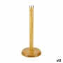 Kitchen Paper holder Quttin Brown Bamboo Silver 16 x 16 x 33,5 cm (12 Units)