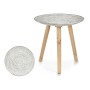 Table d'appoint Spirales 40 x 39 x 40 cm Bois Marron Blanc