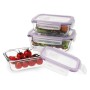 Set of lunch boxes Quid Frost (3 pcs) Transparent Glass 3 Pieces