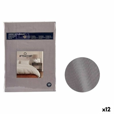 Jeu de draps Lit ½ persones Anthracite (12 Unités)