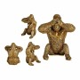 Decorative Figure Gorilla Golden Resin (9 x 18 x 17 cm)