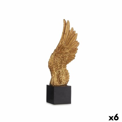 Figurine Décorative Ailes Noir Doré 8 x 33,5 x 13,5 cm (6 Unités)