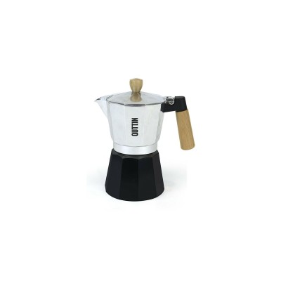 Cafetière Italienne Quttin Bois Aluminium 6 Tasses