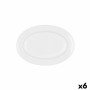 Plat à Gratin Bidasoa Glacial Céramique Blanc (26 x 18 cm) (Pak 6x)