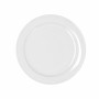 Flat plate Bidasoa Glacial Ceramic White (24 cm) (Pack 6x)