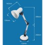 Lampe de bureau Esperanza ELD112W Blanc Noir Plastique 12 W