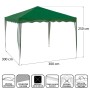 Pergola Polyester Steel 300 x 300 x 250 cm