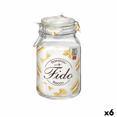 Récipient de Conservation des Aliments Bormioli Rocco fido Transparent verre (2 L) (6 Unités)