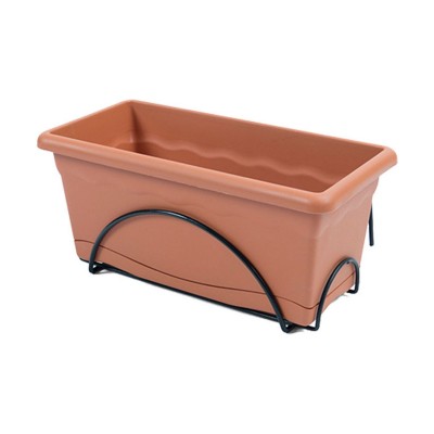 Jardinière avec support Plastiken Terre cuite polypropylène 50 x 20 cm