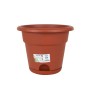 Flower Pot with Dish Dem Greentime Brown 25 x 25 x 20 cm (12 Units)