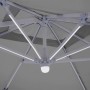 Parasol Tiber Blanc Gris clair Aluminium 300 x 300 x 250 cm LED