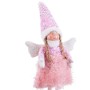 Christmas bauble Multicolour Pink Metal Polyresin Fabric Angel 24 x 12 x 63 cm