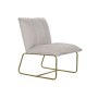 Armchair DKD Home Decor Beige Golden Metal Polyester (66 x 71 x 77 cm)