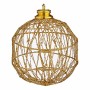 Set of Christmas balls Die-cutting 10 cm Golden Metal (12 Units)