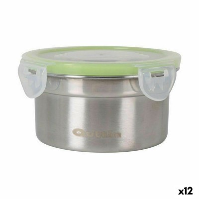 Hermetic Lunch Box Quttin Circular 300 ml Stainless steel (12 Units)