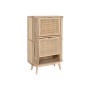 Shoe Rack Home ESPRIT Golden Natural Rattan Fir wood Tropical 70 x 29 x 115 cm