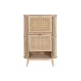 Shoe Rack Home ESPRIT Golden Natural Rattan Fir wood Tropical 70 x 29 x 115 cm