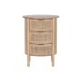 Nightstand Home ESPRIT Natural Natural rubber 48 x 35 x 66 cm