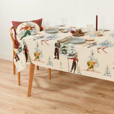 Stain-proof tablecloth Belum Christmas Sky Multicolour 155 x 155 cm