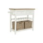 Console DKD Home Decor Beige wicker Paolownia wood 88 x 38 x 80 cm