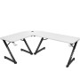 Desk Gaming Huzaro HZ-Hero 7.0 White Black Carbon fibre 154 x 72,5 x 117 cm