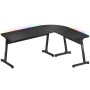 Desk Gaming Huzaro HZ-Hero 6.0 Black RGB Black Steel Carbon fibre 147 x 74 x 112 cm