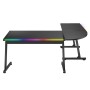 Desk Gaming Huzaro HZ-Hero 6.0 Black RGB Black Steel Carbon fibre 147 x 74 x 112 cm