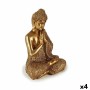 Decorative Figure Buddha Sitting Golden 17 x 33 x 23 cm (4 Units)