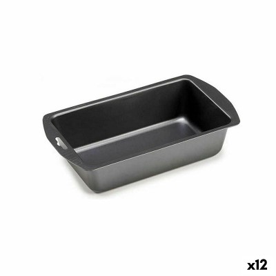 Moule rectangulaire Gris foncé Acier au carbone 13 x 6,3 x 30 cm (12 Unités)