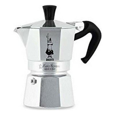 Italian Coffee Pot Bialetti Moka Express Aluminium 2 Cups