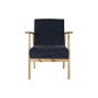 Armchair DKD Home Decor Blue Polyester Light brown Pinewood (63 x 68 x 81 cm)